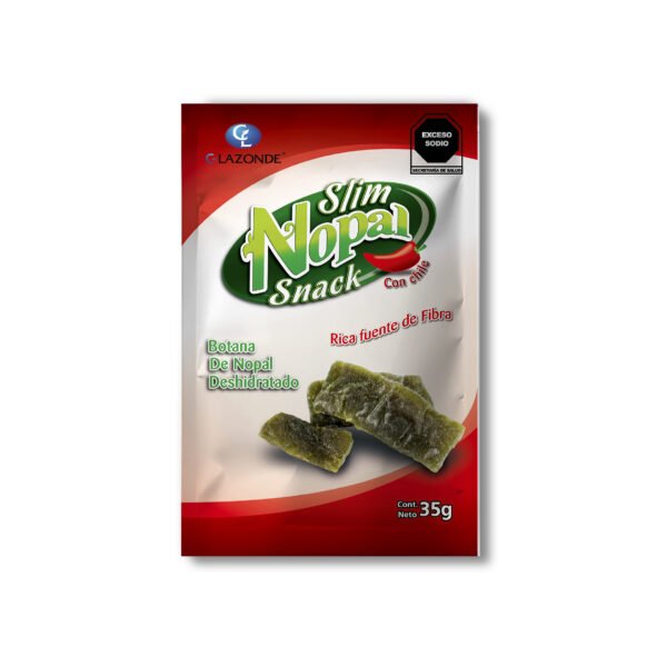 SLIM NOPAL SNACK Sabor "Chile" - Sobre individual de 35g